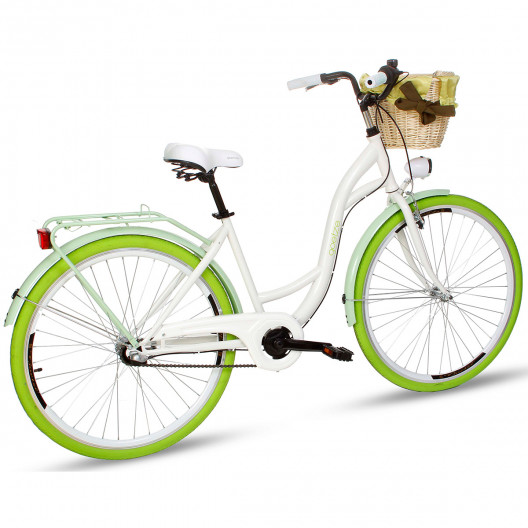 Retro Bicykel GOETZE Colours LTD 26"/28" Zelený 3 Prevodový+košík grátis