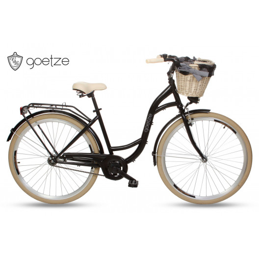 Retro Bicykel GOETZE COLOURS 28" 1 Prevodový čierny+Košík