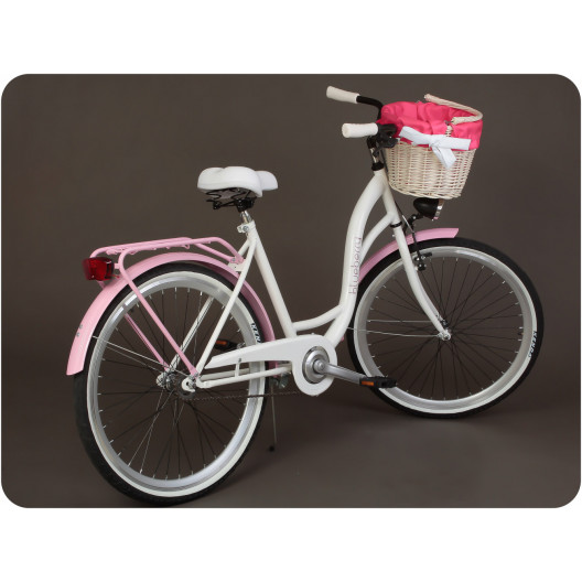 Retro Bicykel GOETZE BLUEBERRY 26" 3 Prevodový Ružový+Košík