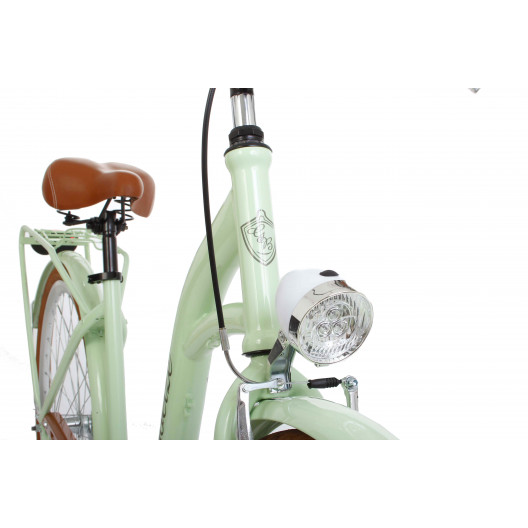 Retro Bicykel GOETZE COLOURS 28" 3 Prevodový Pistaciový Hnedé Kolesá+košík