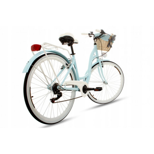 Retro Bicykel GOETZE MOOD 28" 7 prevodový Svetlo-modrý+košík 