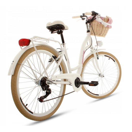 Retro Bicykel Goetze MOOD 26" 7 Prevodový Bielo-krémový+košík