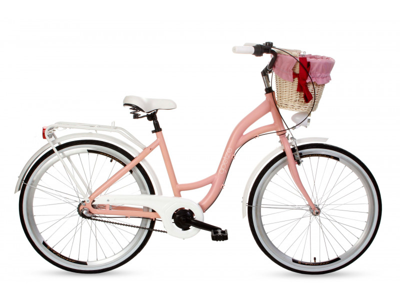 Retro Bicykel GOETZE STYLE Hlinikový 26" 3 Prevodový Ružový