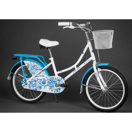 Detský bicykel 20" CITY LADY 2019 MODRO/BIELY