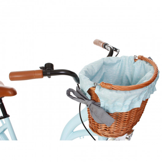Retro Bicykel GOETZE COLOURS 28" 1 Prevodový Modrý Hnede Kolesá+košík