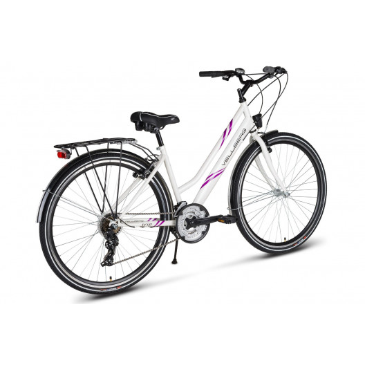 Dámsky bicykel Vellberg TRIP D 19" bielo-fialový 2020
