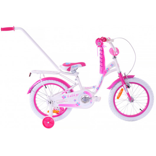 Detský bicykel 16 Fuzlu Lilly biela / ružová