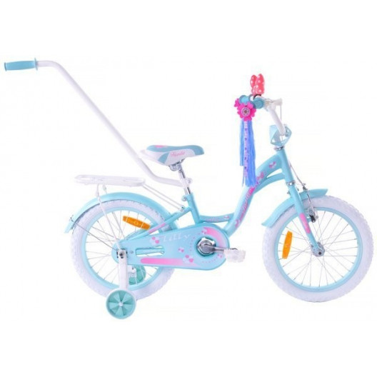 Detský bicykel 16 Fuzlu Lilly modrá / ružová / nebeská modrá