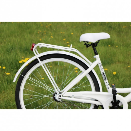 Dámsky Retro Bicykel LAVIDA 26" Biely 3-Prevody + košík 