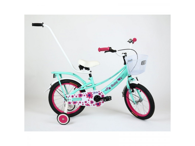 Detský bicykel 16" Turbo Daisy mint / ružový 